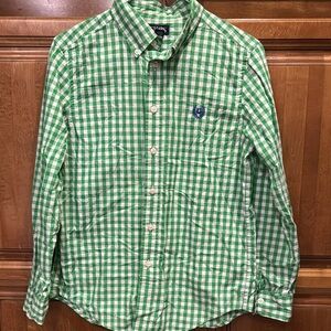 Chaps Green Checkered Button Down Shirt